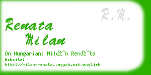 renata milan business card